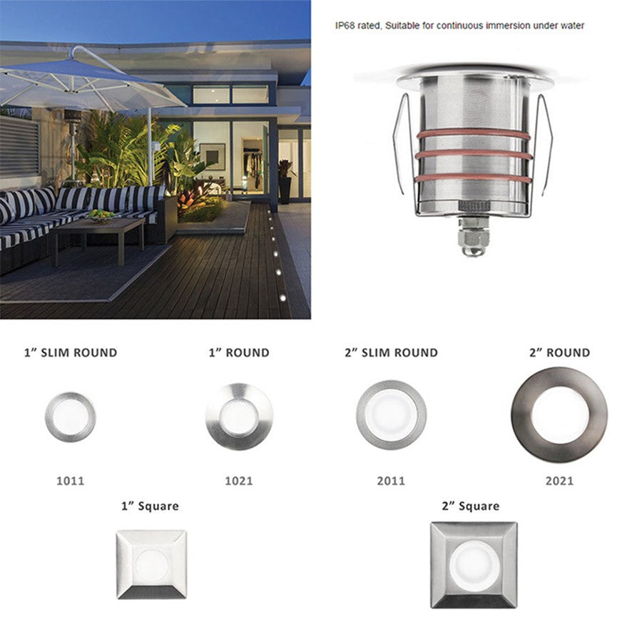 WAC Lighting Colorscaping 1 Light 2011 Path Indicator Light, Steel