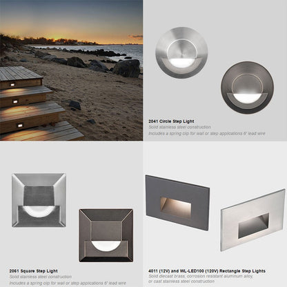 WAC Lighting LED 12V Square Step/Wall Light