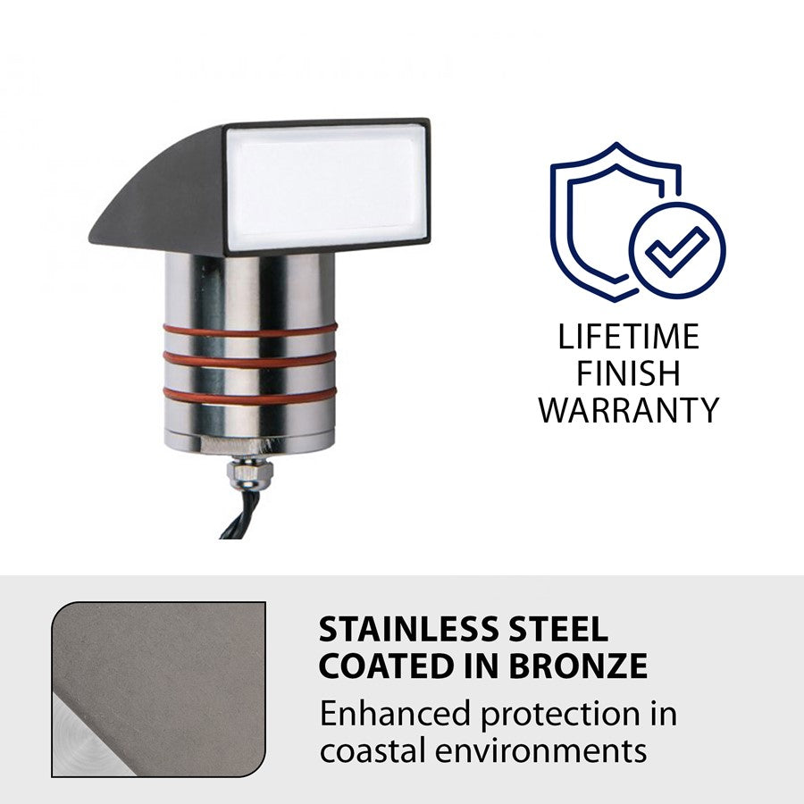 WAC Colorscaping 1Lt Path 2081 Indicator Light, Steel Coated/Bronze