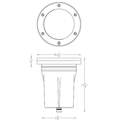 WAC Lighting Grand 1 Light Inground Recessed Light, Bronze