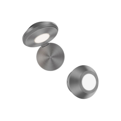 dweLED Flipside 1 Light Reading Light, Brushed Nickel/White - BL-13505-BN