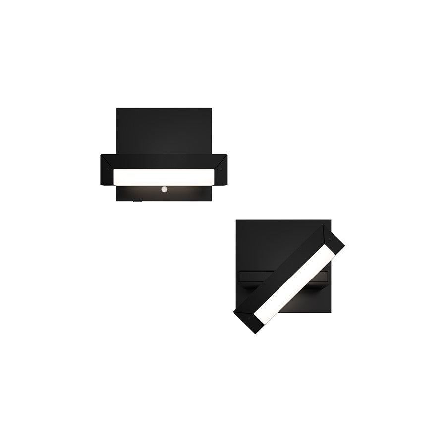 dweLED Mantel 1 Light Reading Light, Black/White - BL-19506-BK