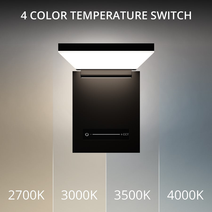 dweLED Flapp 1 Light Reading Light, Black/White