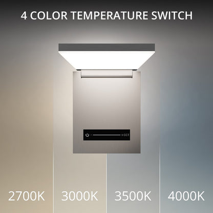 dweLED Flapp 1 Light Reading Light, Brushed Nickel/White