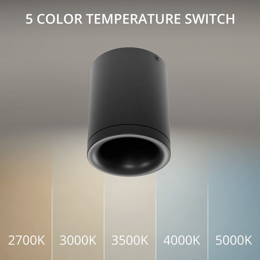 WAC Zoron 1Lt 3.5" RD RL Flush Mount/Flood Beam Arc Trim Black