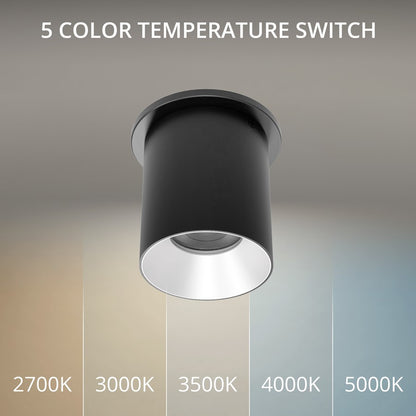 WAC Zoron 1Lt 3.5" RD Flush Mount/Flood Beam Black-Haze/Clear