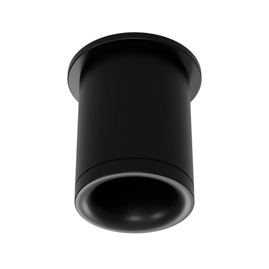 WAC Zoron 1Lt 3.5" RD Flush Mount/Flood Beam Arc Trim Black/Clear - C4RT-FCS-PBK