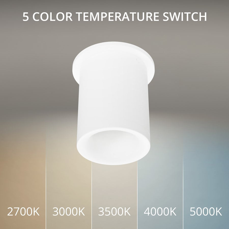 WAC Zoron 1Lt 3.5" RD Flush Mount/Flood Beam Arc Trim White/Clear