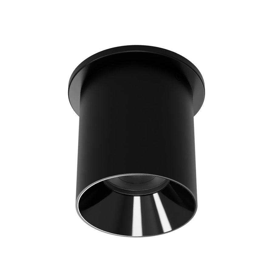 WAC Zoron 1Lt 3.5" RD Flush Mount/Narrow Beam Black-Black/Clear - C4RT-NCS-BKBK