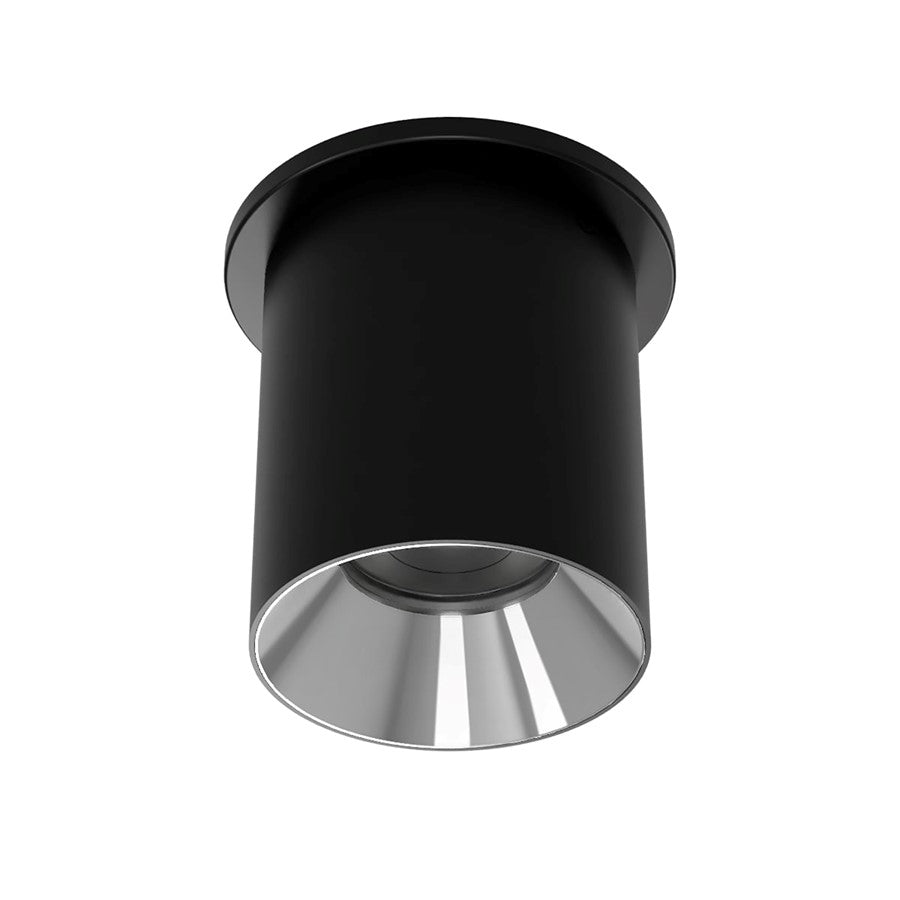 WAC Zoron 1Lt 3.5" RD Flush Mount/Narrow Beam Black-Chrome/Clear - C4RT-NCS-BKCH