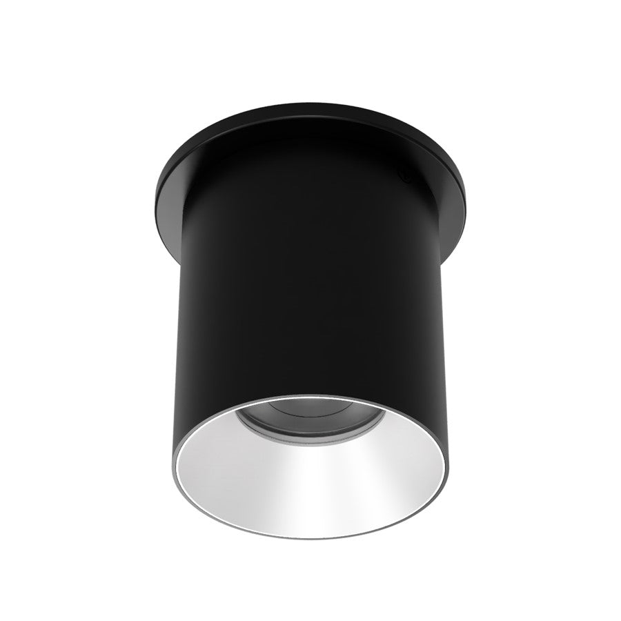 WAC Zoron 1Lt 3.5" RD Flush Mount/Narrow Beam Black-Haze/Clear - C4RT-NCS-BKHZ