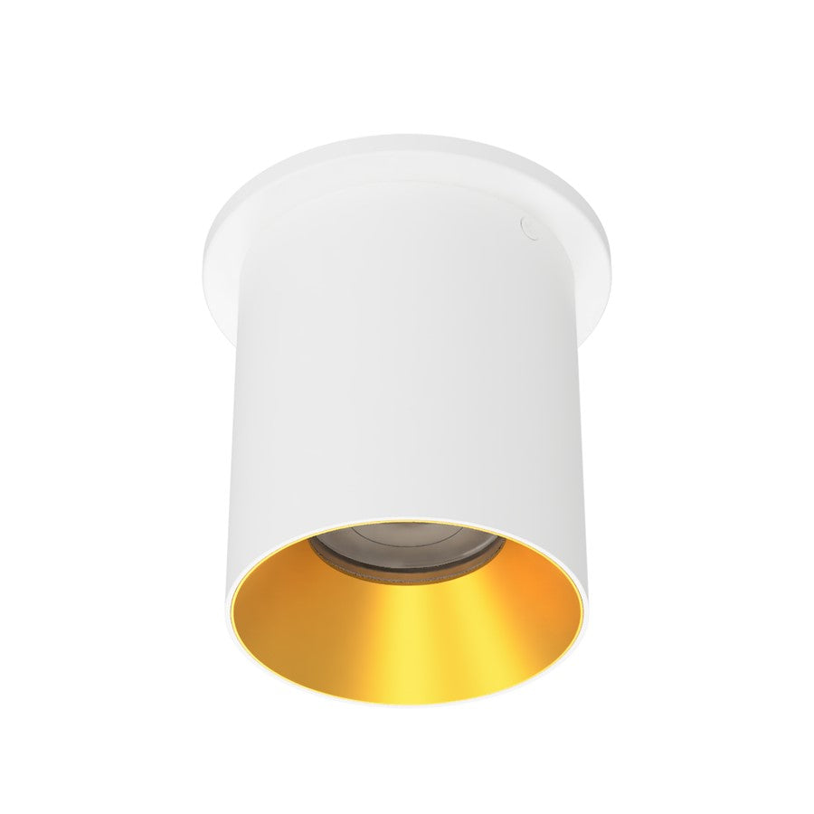 WAC Zoron 1Lt 3.5" RD Flush Mount/Narrow Beam White-Gold/Clear - C4RT-NCS-WTGL