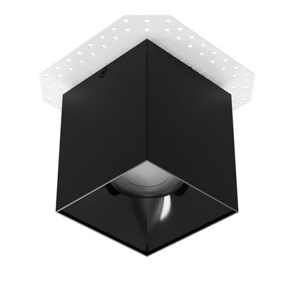 WAC Zoron 1Lt 3.5" Square 4SL Flush Mount/Flood Beam Black Black