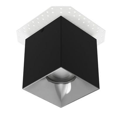 WAC Zoron 1Lt 3.5" Square 4SL Flush Mount/Flood Beam Black Chrome
