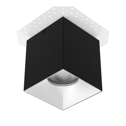 WAC Zoron 1Lt 3.5" Square 4SL Flush Mount/Flood Beam Black Haze