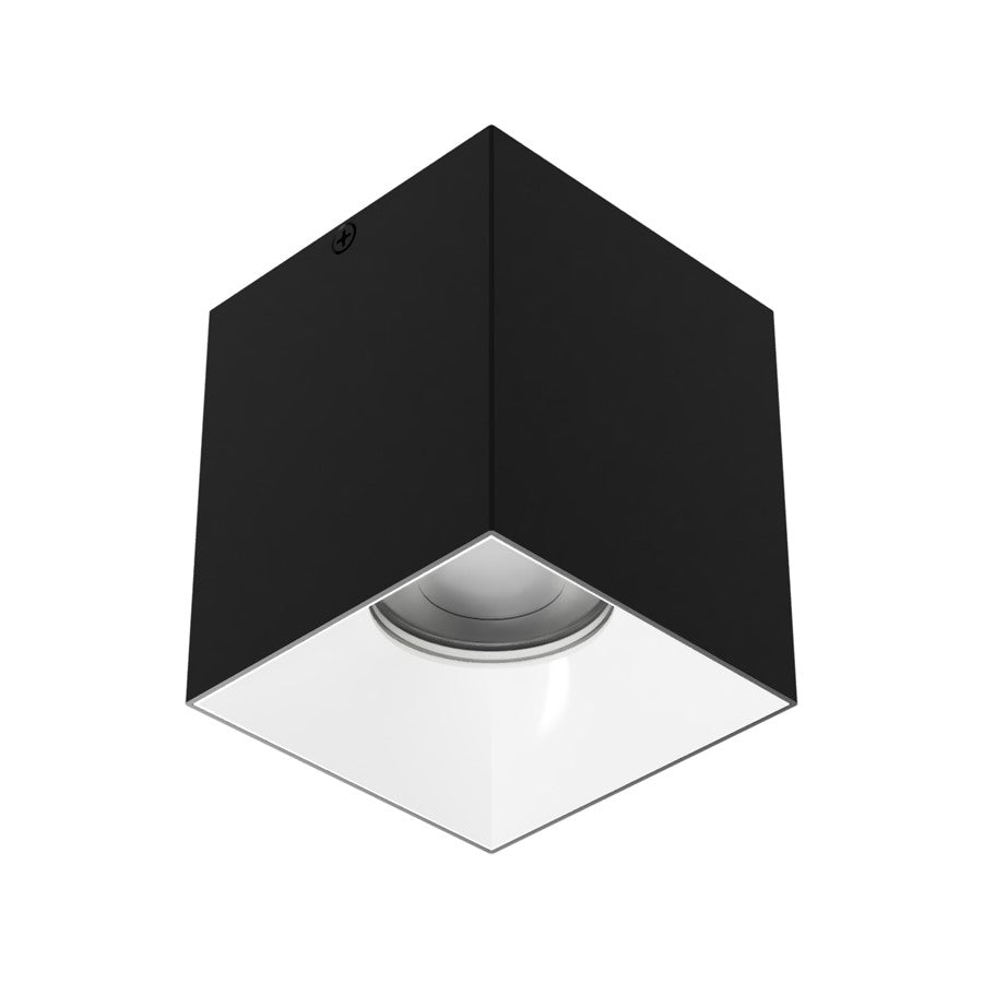 WAC Zoron 1Lt 3.5" SQ. 4SL Flush Mount/Narrow Beam Black White - C4SL-NCS-BKWT