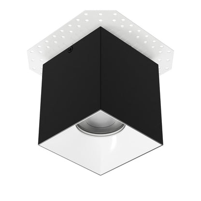 WAC Zoron 1Lt 3.5" Square 4SL Flush Mount/Narrow Beam Black White