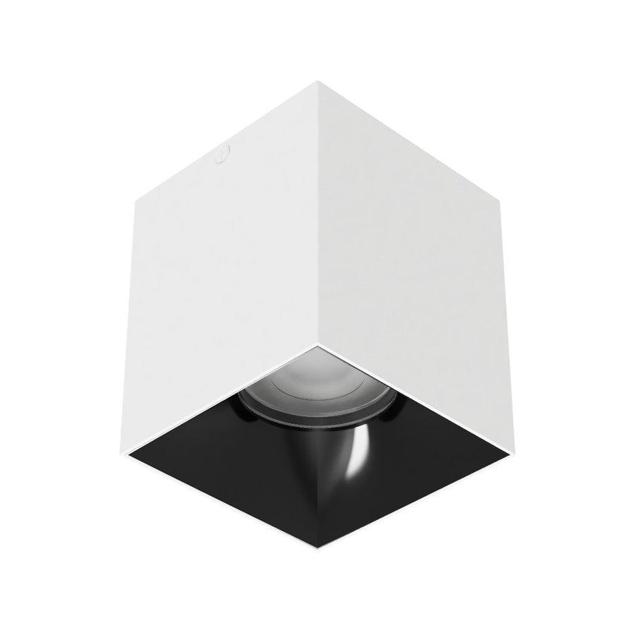 WAC Zoron 1Lt 3.5" SQ. 4SL Flush Mount/Narrow Beam White Black - C4SL-NCS-WTBK