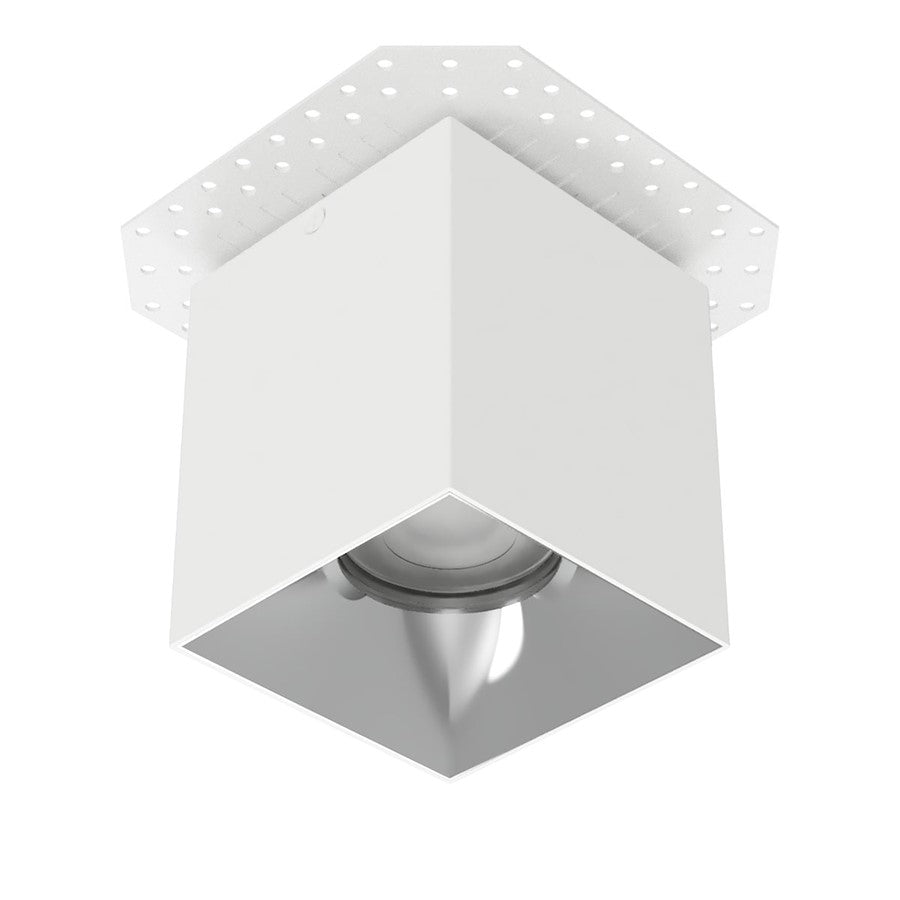 WAC Zoron 1Lt 3.5" Square 4SL Flush Mount/Narrow Beam/White Chrome
