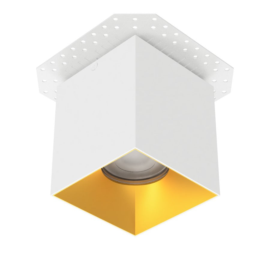 WAC Zoron 1Lt 3.5" Square 4SL Flush Mount/Narrow Beam White Gold