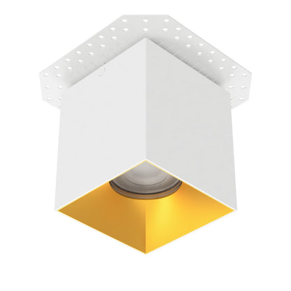 WAC Zoron 1Lt 3.5" Square 4SL Flush Mount/Narrow Beam White Gold