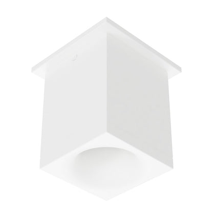 WAC Zoron 1Lt 3.5" SQ. Flush Mount/Flood Beam/Arc Trim White - C4ST-FCS-PWT