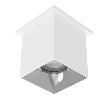 WAC Zoron 1Lt 3.5" SQ. Flush Mount/Flood Beam White Chrome/Clear - C4ST-FCS-WTCH