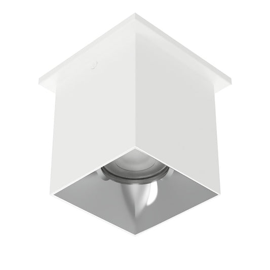 WAC Zoron 1Lt 3.5" SQ. Flush Mount/Flood Beam White Chrome/Clear - C4ST-FCS-WTCH