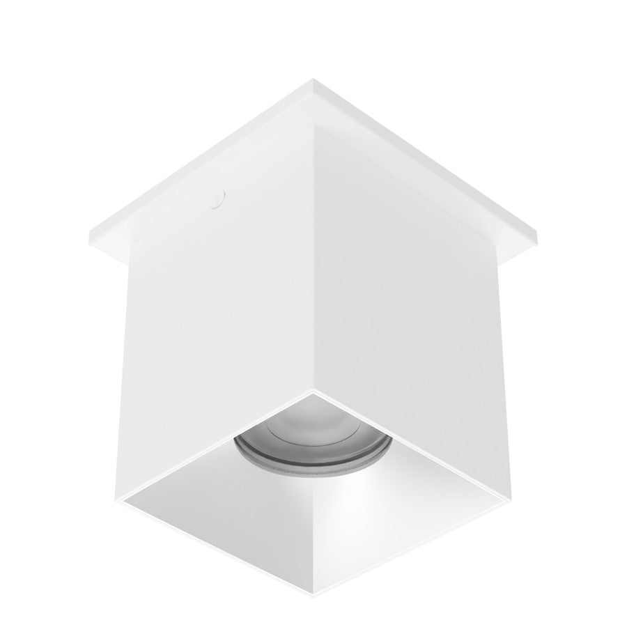 WAC Zoron 1Lt 3.5" SQ. Flush Mount/Flood Beam White Haze/Clear - C4ST-FCS-WTHZ