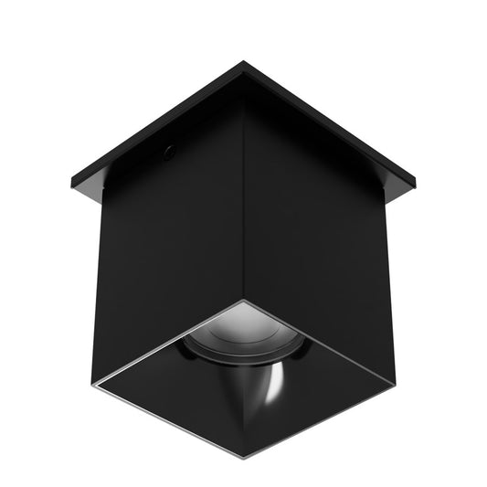 WAC Zoron 1Lt 3.5" SQ. Flush Mount/Narrow Beam Black Black/Clear - C4ST-NCS-BKBK