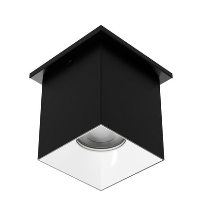 WAC Zoron 1Lt 3.5" SQ. Flush Mount/Narrow Beam Black White/Clear - C4ST-NCS-BKWT