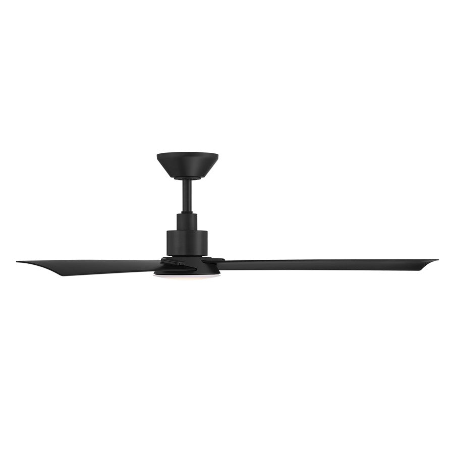 WAC Flair 3 Blade 56" Smart Ceiling Fan, Matte Black/White