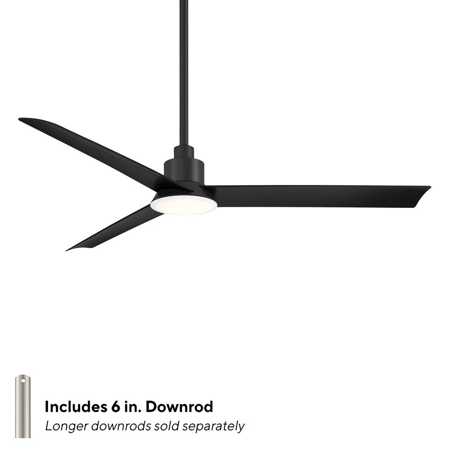 WAC Flair 3 Blade 56" Smart Ceiling Fan, Matte Black/White