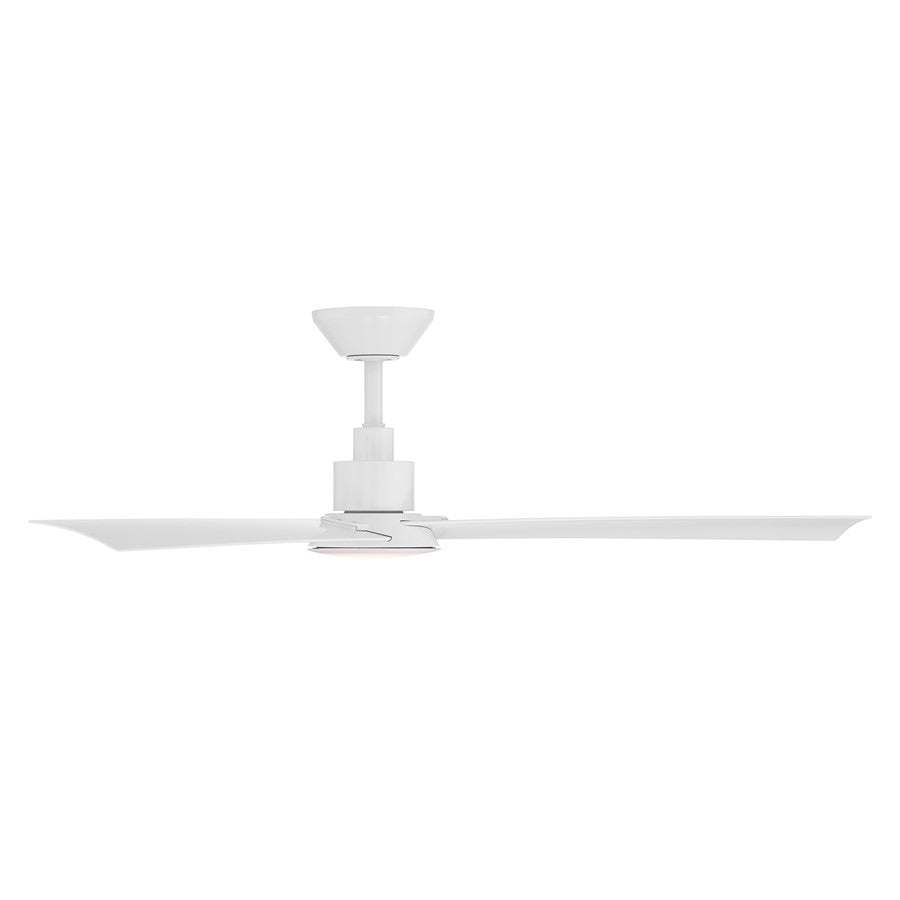 WAC Flair 3 Blade 56" Smart Ceiling Fan, Matte White/White
