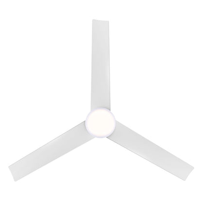 WAC Flair 3 Blade 56" Smart Ceiling Fan, Matte White/White