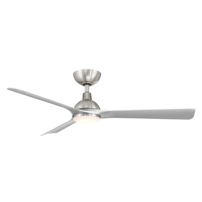 WAC Gage 3 Blade 52" LED Smart Ceiling Fan, Nickel Silver/Silver