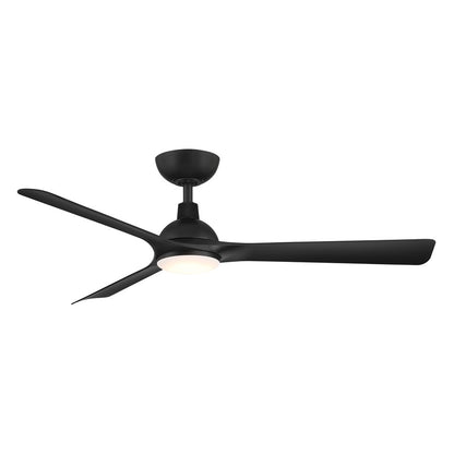 WAC Gage 3 Blade 52" LED Smart Ceiling Fan, Matte Black/Black