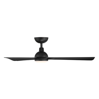 WAC Gage 3 Blade 52" LED Smart Ceiling Fan, Matte Black/Black