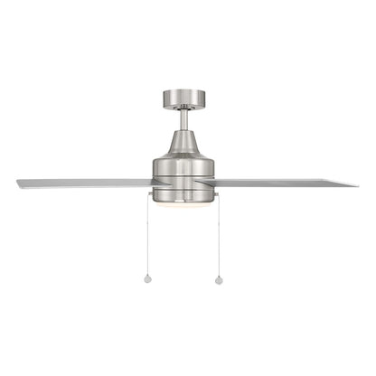 WAC Quade 4 Blade 52" Pull Chain Ceiling Fan, Nickel/Titanium Silver
