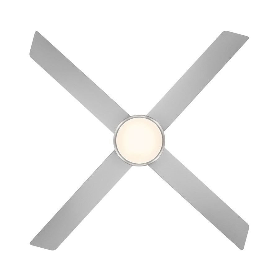 WAC Quade 4 Blade 52" Pull Chain Ceiling Fan, Nickel/Titanium Silver