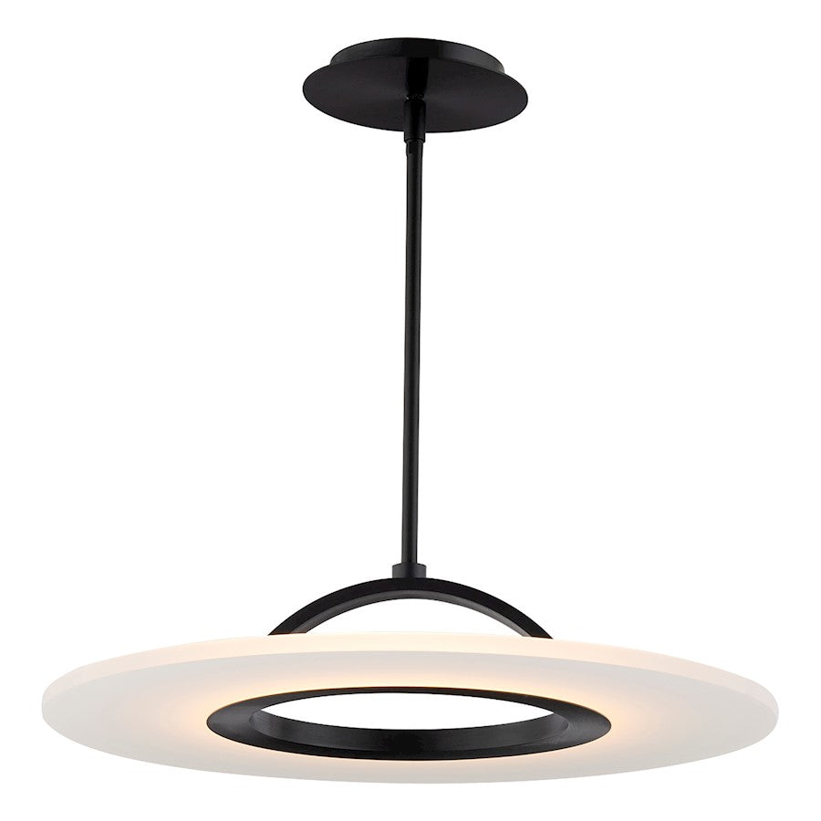 dweLED Elektron LED 1 Light Semi-Flush Mount 3000K, Black/White