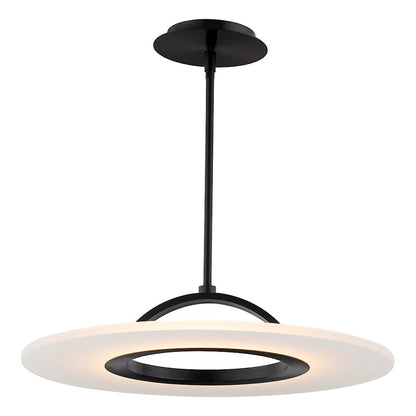dweLED Elektron LED 1 Light Semi-Flush Mount 3000K, Black/White