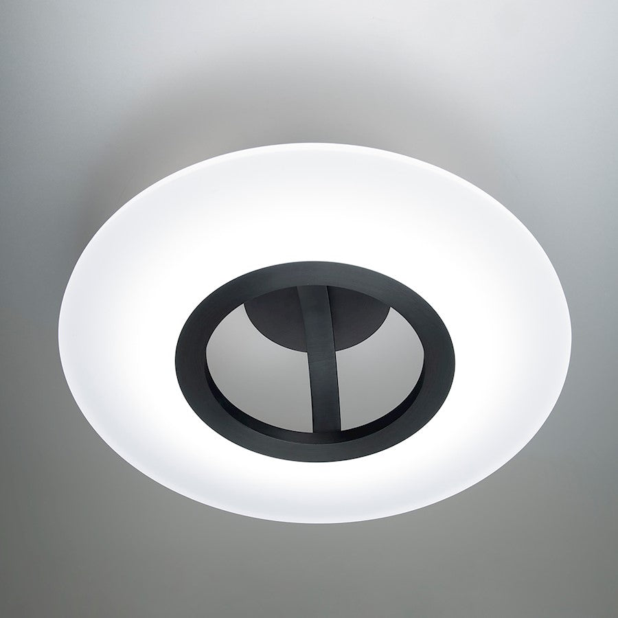 dweLED Elektron LED 1 Light Semi-Flush Mount 3000K, Black/White
