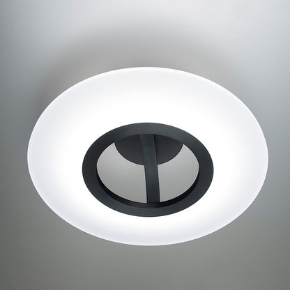 dweLED Elektron LED 1 Light Semi-Flush Mount 3000K, Black/White