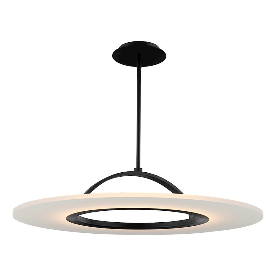 dweLED Elektron LED 1 Light Semi-Flush Mount 3000K, Black/White