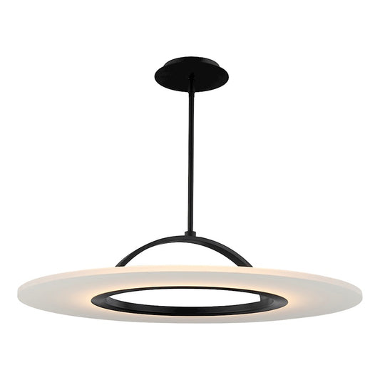 dweLED Elektron LED 1 Light Semi-Flush Mount 3000K, Black/White