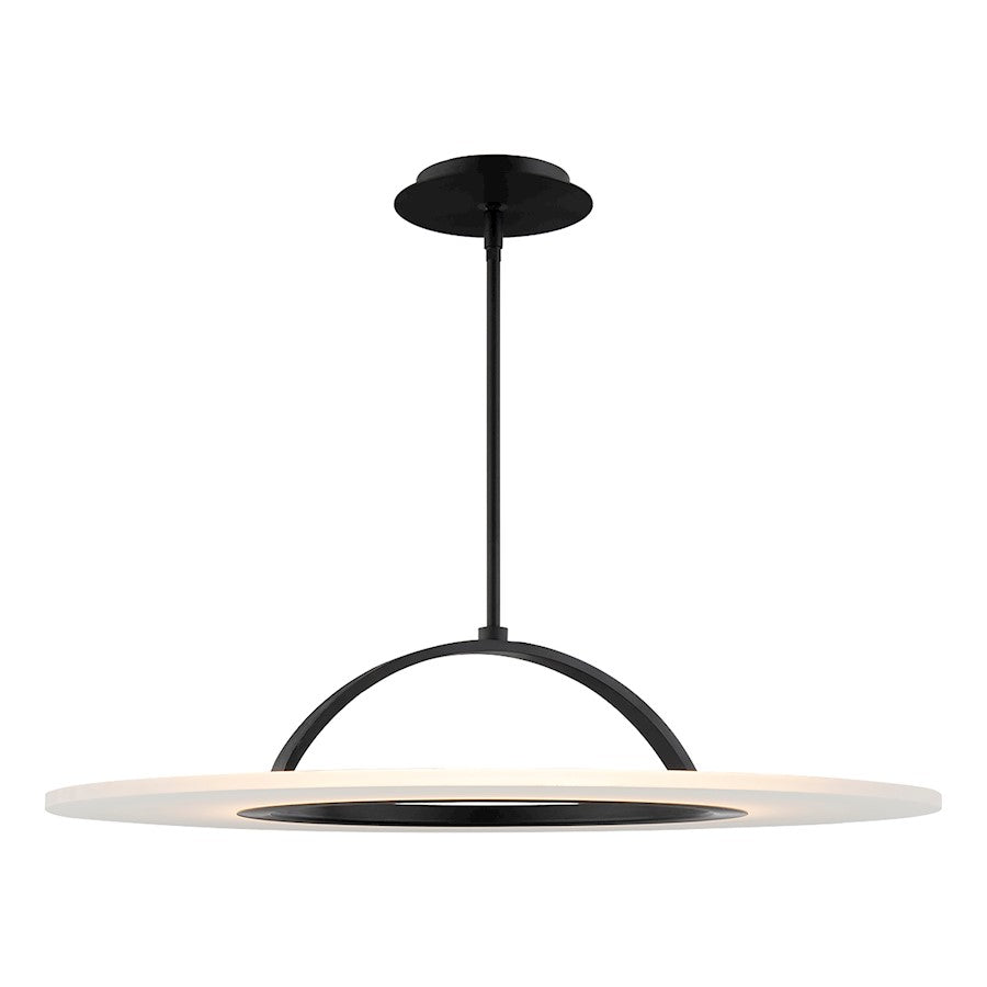 dweLED Elektron LED 1 Light Semi-Flush Mount 3000K, Black/White