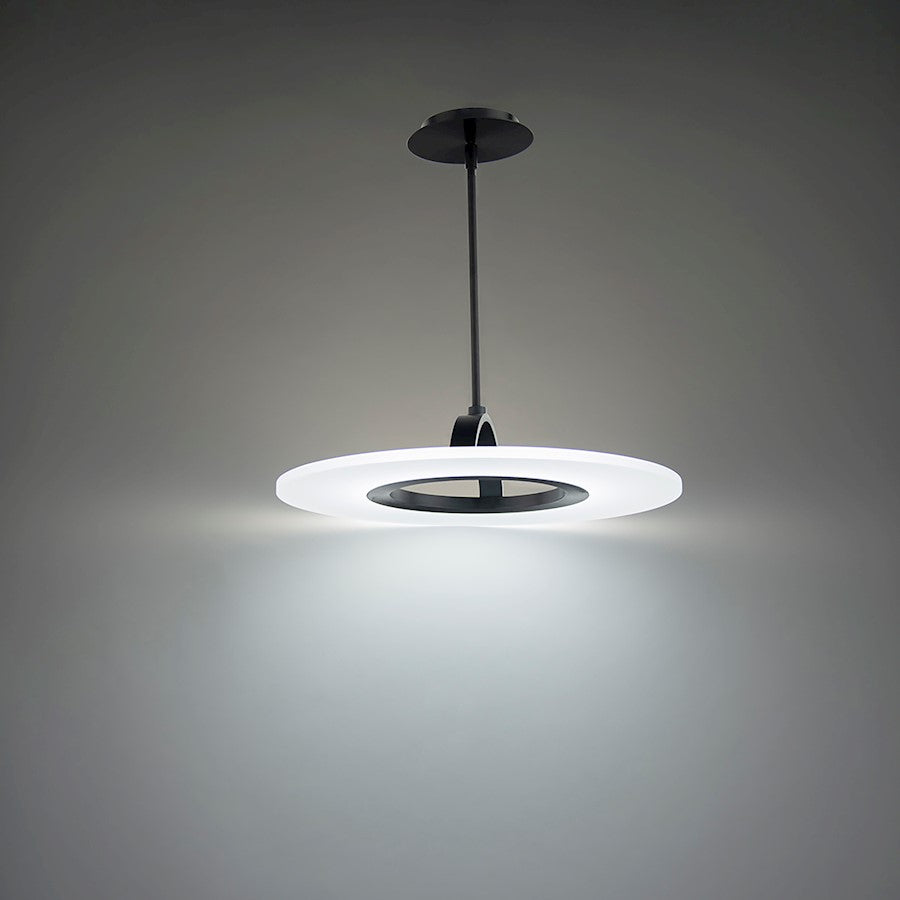 dweLED Elektron LED 1 Light Semi-Flush Mount 3000K, Black/White