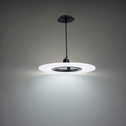 dweLED Elektron LED 1 Light Semi-Flush Mount 3000K, Black/White