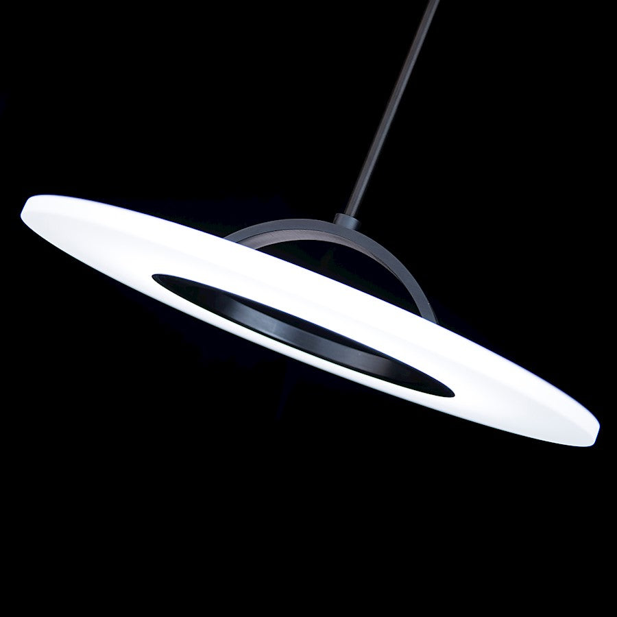 dweLED Elektron LED 1 Light Semi-Flush Mount 3000K, Black/White